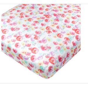 HONEST BABY: 100% Organic Cotton Fitted Baby Girl Crib Sheet - Nursery